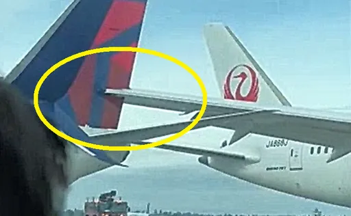 飛機切西瓜?日航機翼「切入」達美航空尾翼 罕見畫面曝光