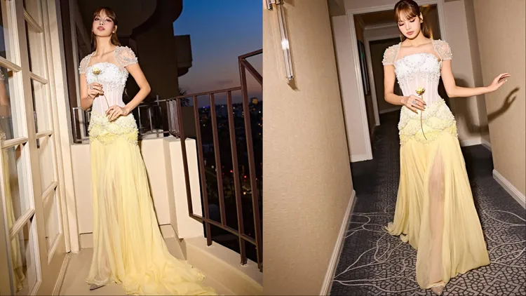 Lisa穿著AQUAZZURA鞋履出席《白蓮花大飯店3》首映會。翻攝Lisa IG