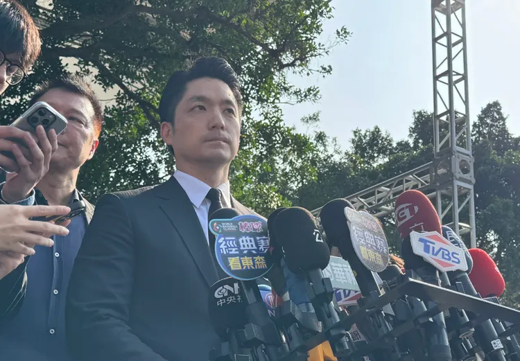 蔣萬安受訪回應賴清德批蔣介石犯滔天罪行一事。記者張綵茜攝