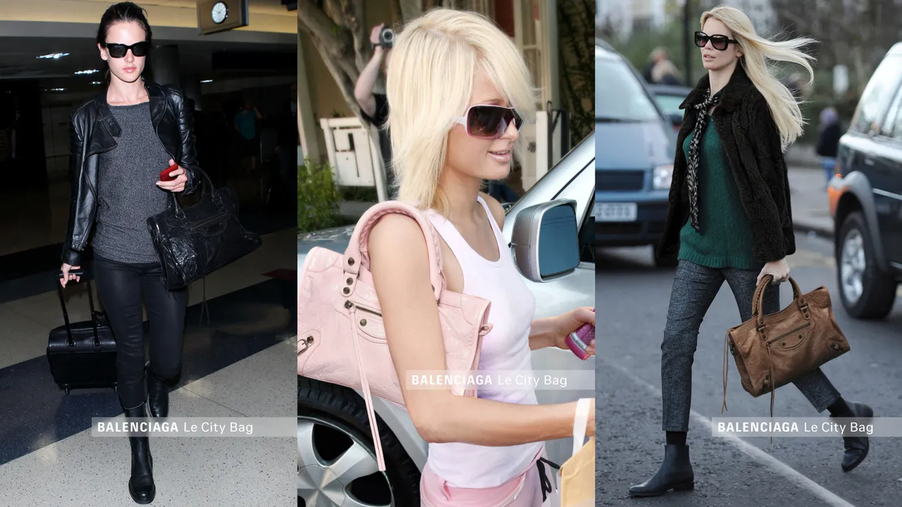 BALENCIAGA將2000年代初期的名媛、超模街拍作品，經過影像處理融入品牌的當代的「機車包」Le City Bag，帶來Le City Paaprazzi系列廣告。品牌提供