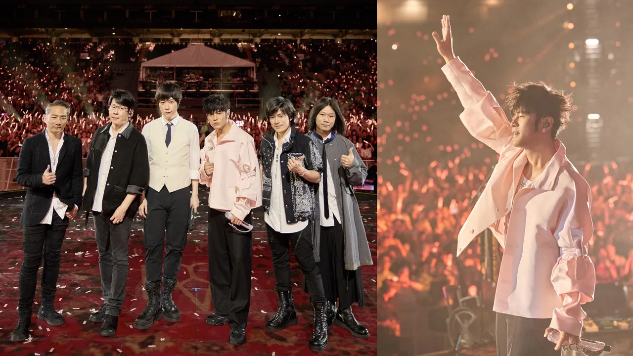 周杰倫稱擔任五月天演唱會嘉賓是「工作」，讓阿信大走心，而他的「工作服」和「彩排服」都是出自DIOR。相信音樂、杰威爾提供