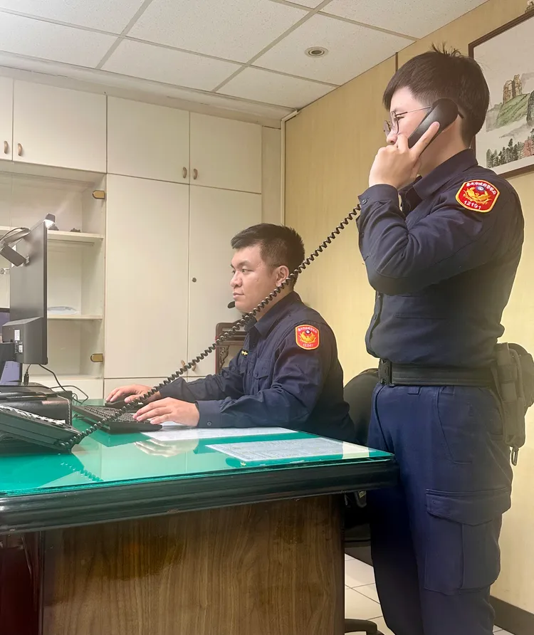 警員葉祐辰、警員張瀞云是這次過年期間大功臣。警方提供