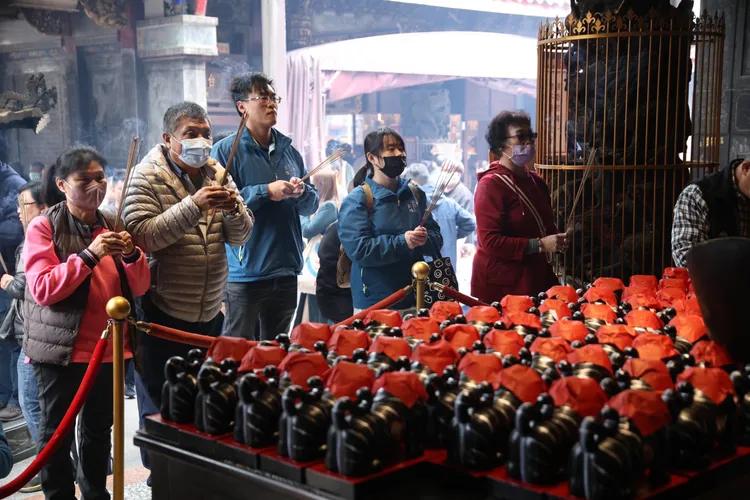 北港武德宮已成信仰中心，今年春節期間天天湧入逾20萬信眾。彭欣偉攝