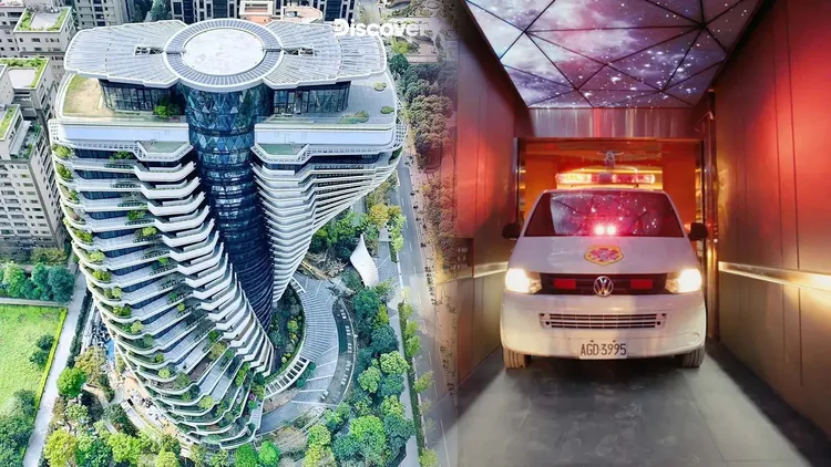 陶朱隱園的跑車專屬電梯。資料照片