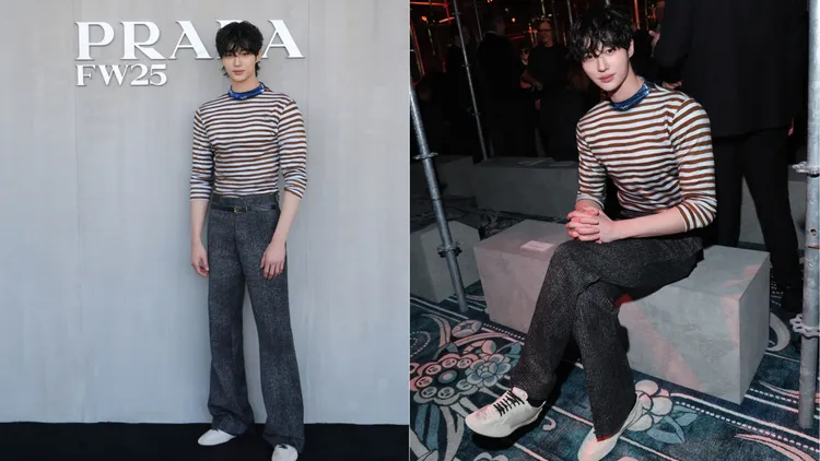 邊佑錫一如既往發揮「長腿歐巴」魅力。品牌提供