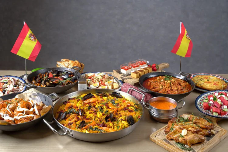 到茹曦酒店Sunny Buffet慶祝情人節能享用到西班牙饗宴。業者提供
