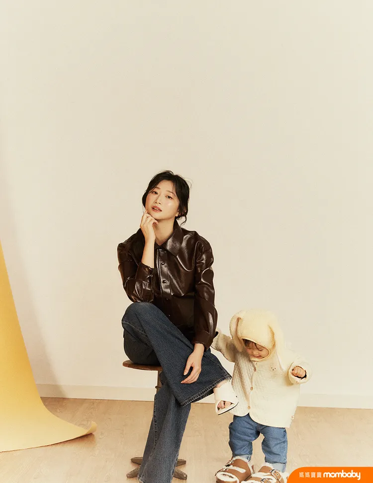 晏柔中與兒子小楊桃。《媽媽寶寶》提供