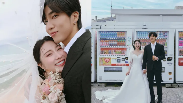 婁峻碩與焦凡凡的婚紗照也在沖繩取景。翻攝婁峻碩IG