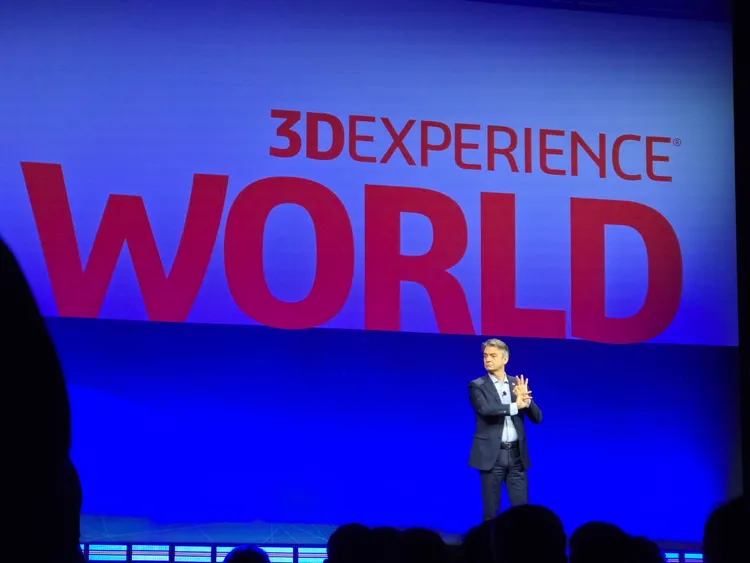 達梭系統CEO Pascal Daloz在大會中正式發表全新 「3D UNIV+RSES」。趙筱文攝