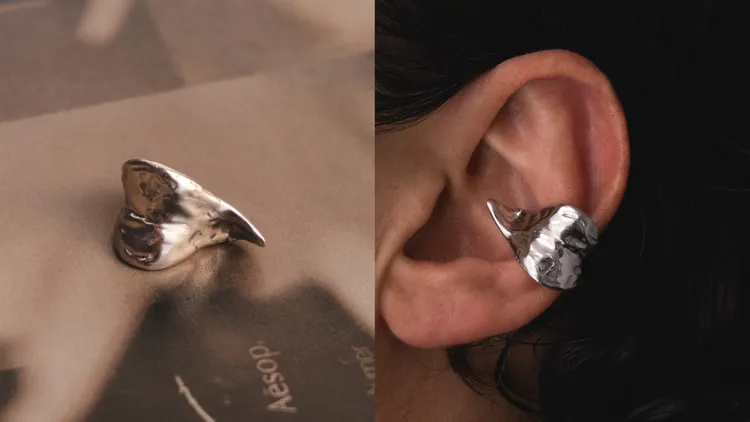 Aesop Aurner鍍銠耳扣，1萬2750元。品牌提供