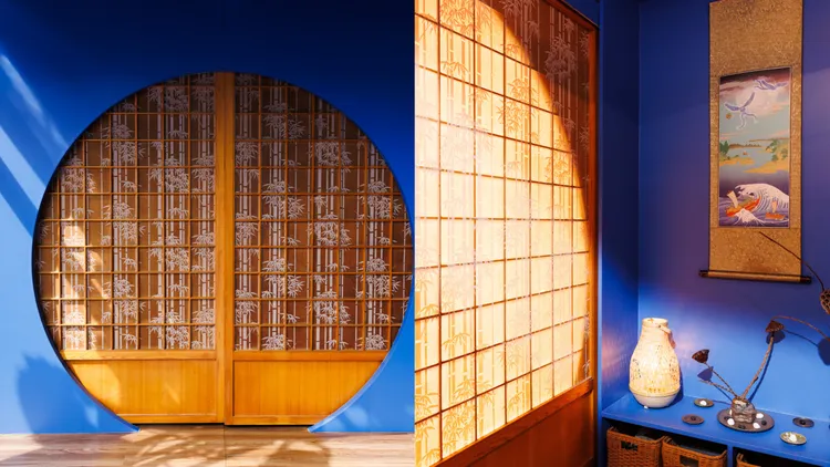 Levi’s攜手「拾光號」打造出充滿禪意的藍標茶室。品牌提供