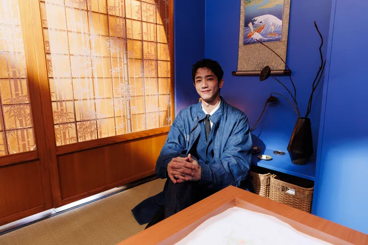 劉以豪開玩笑表示，問過「媽媽」才現身Levi’s藍標茶室。品牌提供