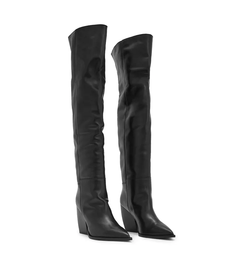 ALLSAINTS REINA牛皮高筒靴，1萬9700元。品牌提供