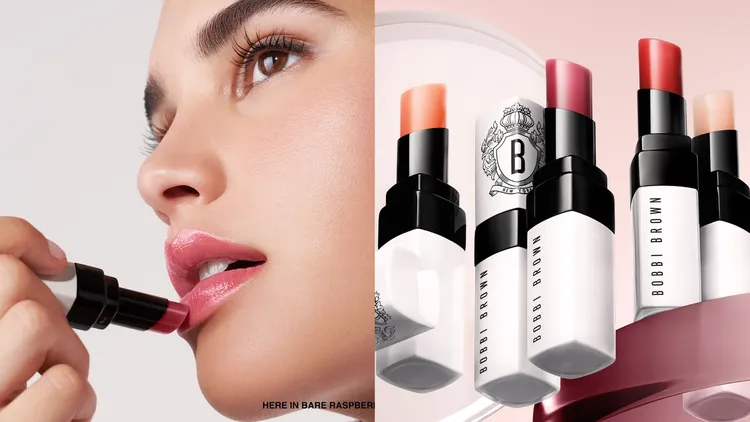 BOBBI BROWN晶鑽極嫩潤色護唇膏，各1300元。品牌提供