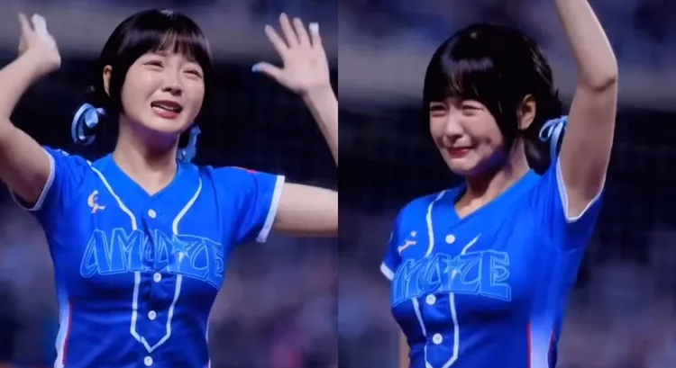 籃籃哭到不行仍賣力應援。翻攝籃籃IG