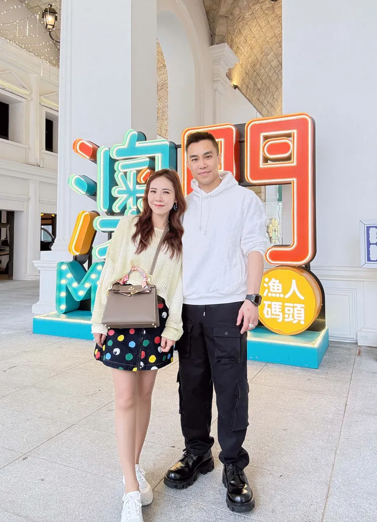 吳申梅與老公到澳門走春。圖／吳申梅提供