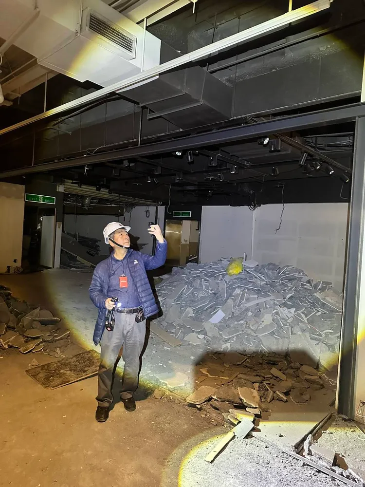 新光三越公司百貨提出相關人員暫時進出案，中市都發局要求補正後重新送件。市府提供