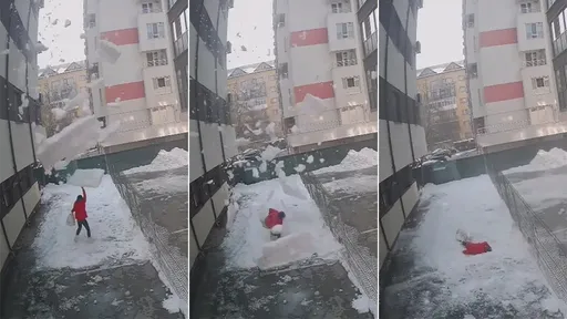 驚悚影片|屋頂「降大雪」 她路過無辜命喪當場