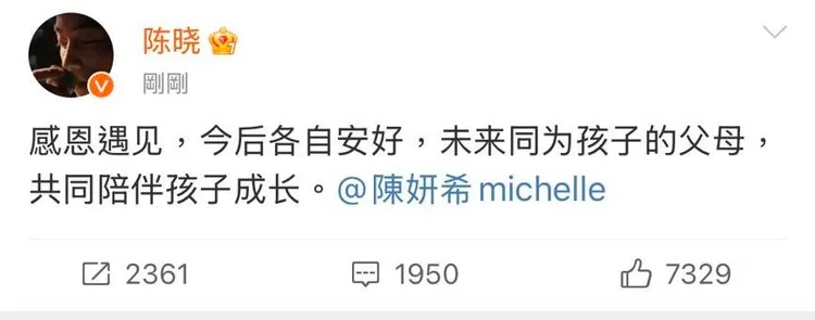 陳曉聲明。翻攝陳曉微博