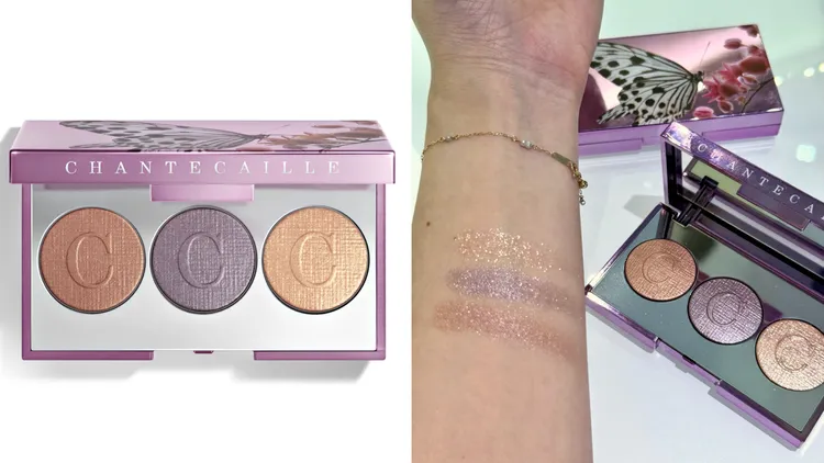 春遇舞蝶限量三色眼彩盤#Nymph，3100元。左圖品牌提供、右圖張家玲攝