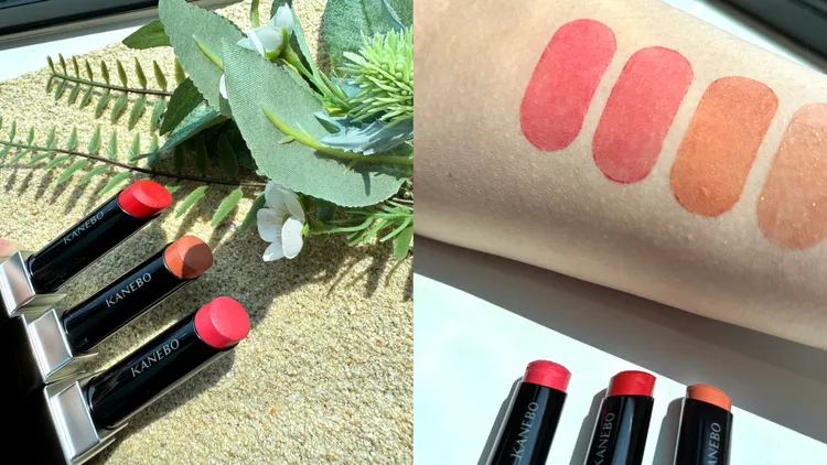 KANEBO星燦嫣紅悸動唇膏，各1450元。張家玲攝