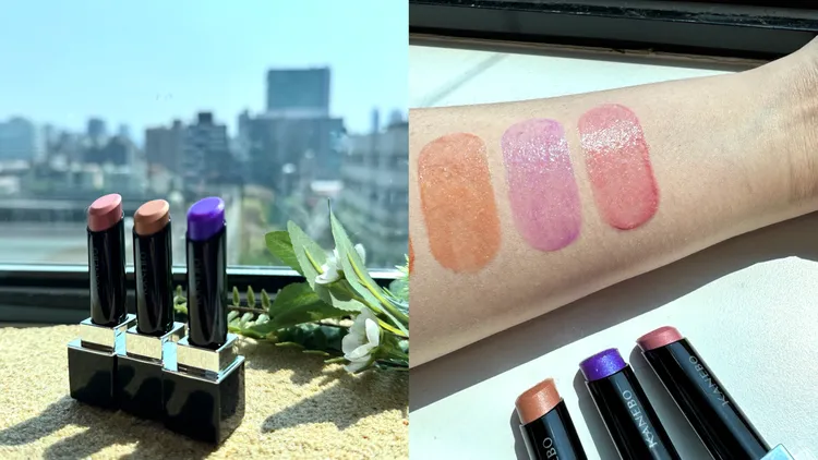 KANEBO星燦嫣紅活力唇膏，各1450元。張家玲攝