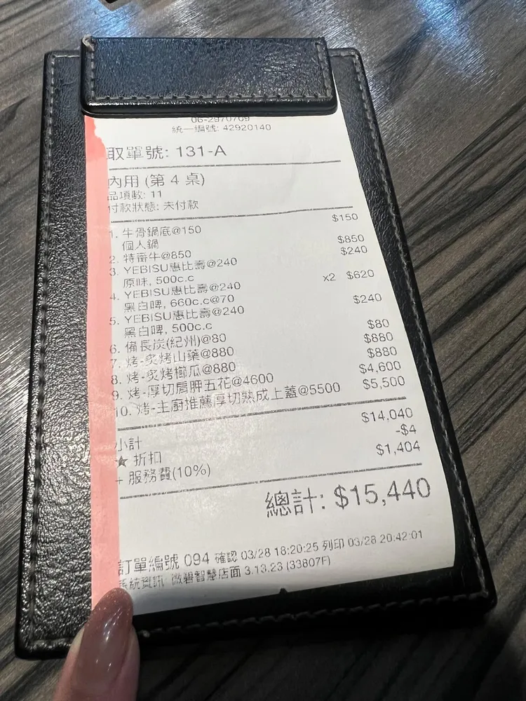 5個女生共付了15000多元。翻攝Threads