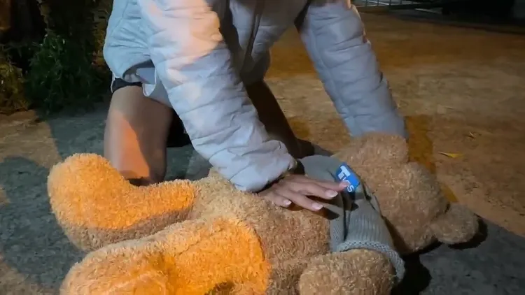 Yuki示範CPR。民眾提供