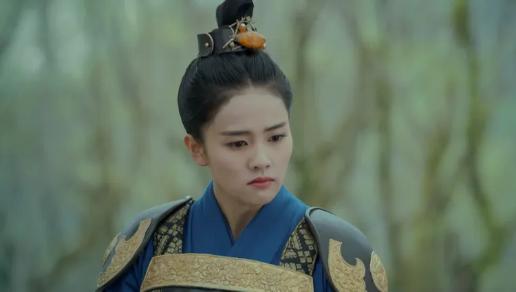 白鹿分飾兩角，一角是武功了得的女將軍。翻攝自台灣大哥大MyVideo