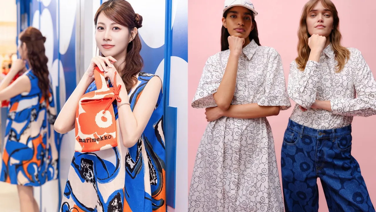阿部瑪利亞（左）換上Marimekko春夏新品。品牌提供