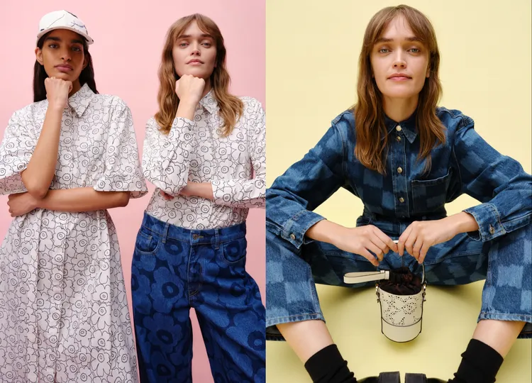 Unikko游霓可圖案、其他現代印花在丹寧或各種服裝上都可以看到蹤影。品牌提供