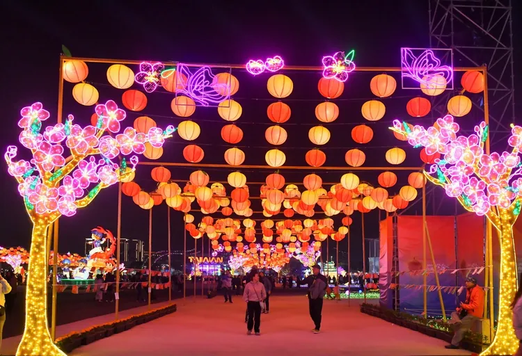 台灣燈會祈福卡專區。民政局提供