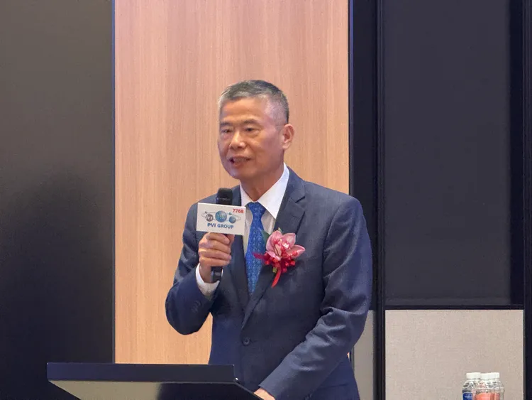 頌勝科技材料朱明癸董事長。呂承哲攝