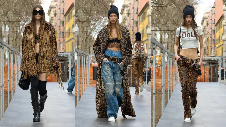Dolce & Gabbana 2025秋冬女裝系列大運運用豹紋元素。品牌提供