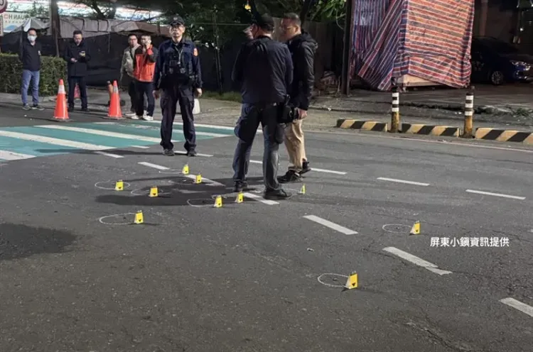 屏東市瑞光南路17日凌晨發生街頭槍戰。圖片來源：屏東小鎮資訊