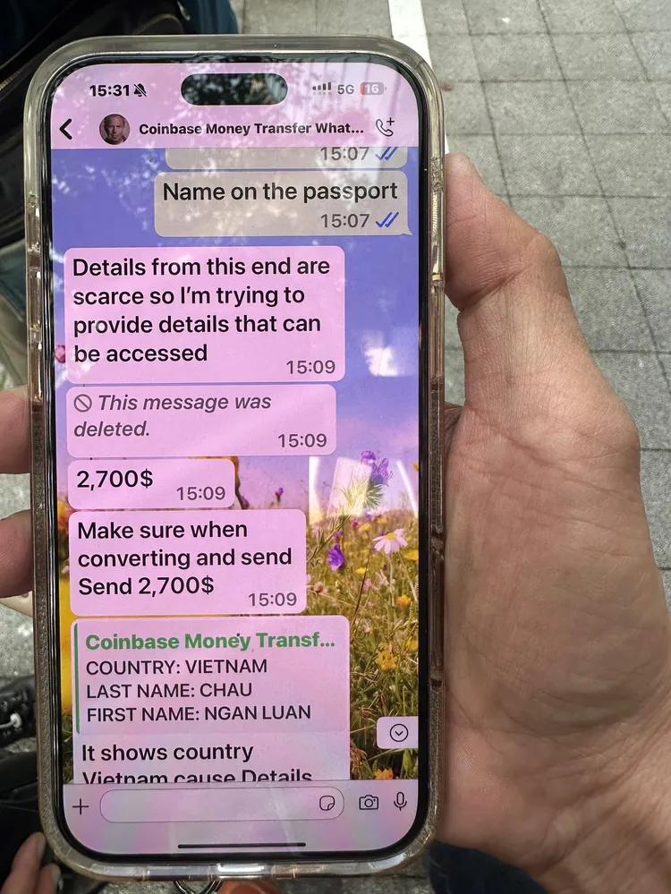 吳婦在WhatsApp上看到求職訊息，險些被騙。民眾提供