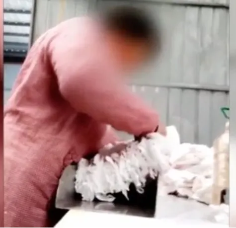 員工在重新包裝「優質品」。翻攝微博/央視新聞