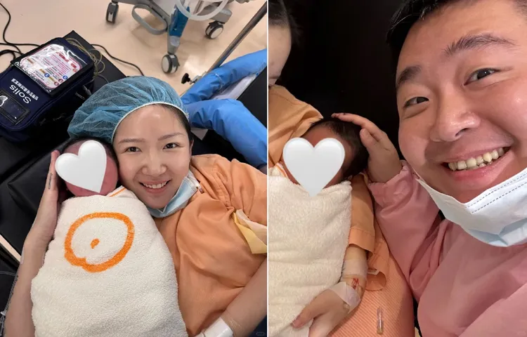 郝劭文當爸了，愛妻順利生下女兒。翻攝自林寧瑞微博