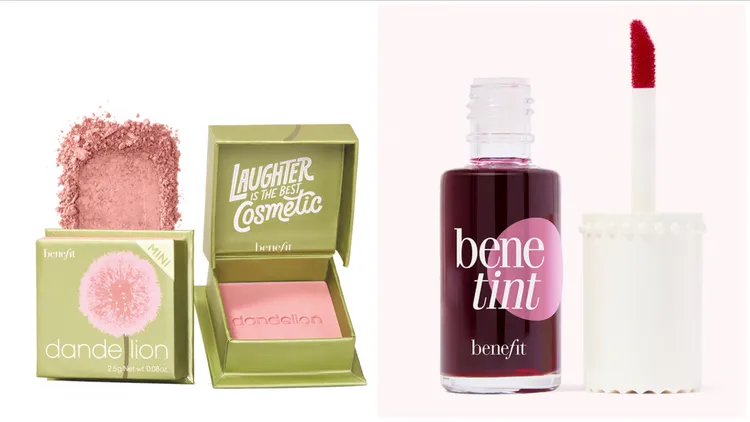 Dandelion蒲公英蜜粉（左）720元、紅粉菲菲染唇液（右）960元。品牌提供