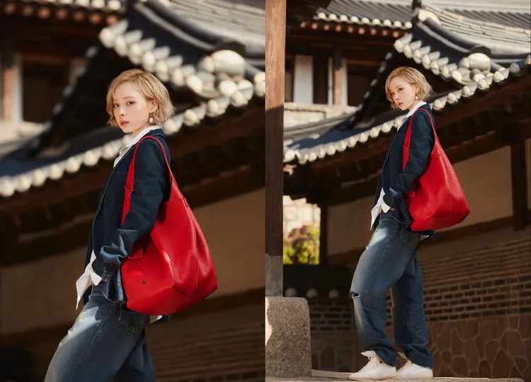 Winter以酷帥造型搭配Polo Play包。品牌提供