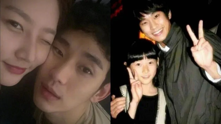 金賽綸（左圖左）曾手滑公開與金秀賢的貼臉照。翻攝金賽綸IG、naver