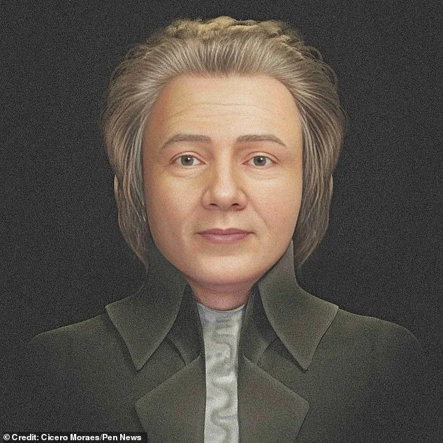 科學家重建的莫札特樣貌。翻攝X