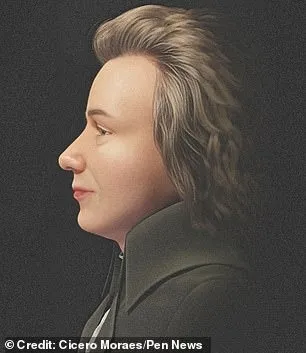 科學家重建的莫札特樣貌。翻攝X