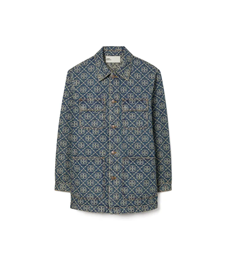 TORY BURCH丹寧工裝穀倉外套，2萬9900元。品牌提供