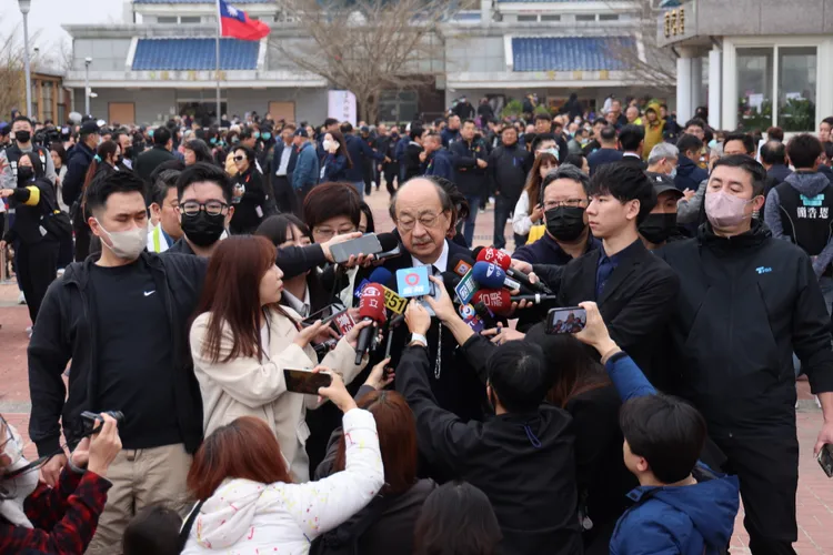 民進黨立法院黨團總召柯建銘現身柯文哲爸爸告別式。李俊毅攝