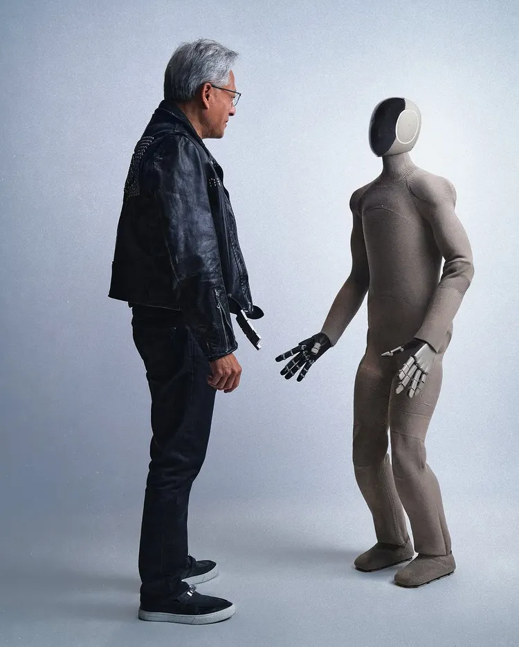 黃仁勳和Neo Gamma互動。翻攝erl IG