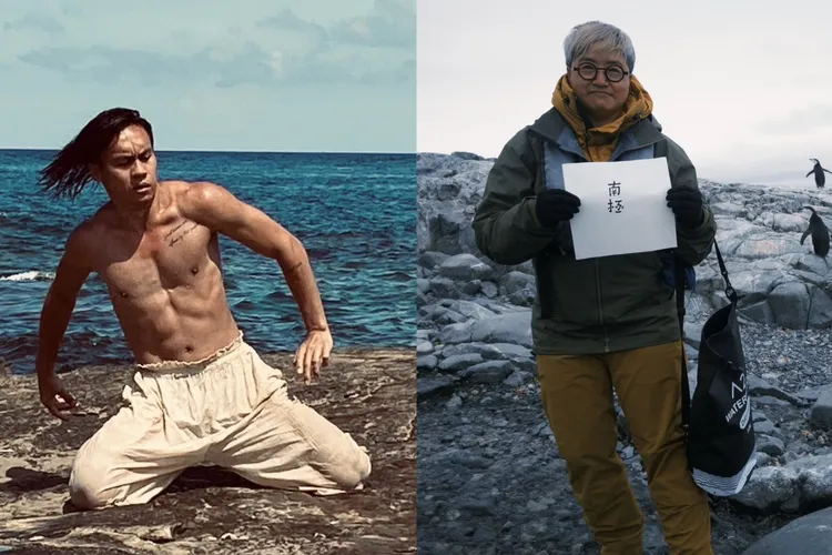 書法詩人何景窗（右）將與原住民舞蹈家絲釋民（左）跨界共創演出《東墨西墨》。文化部提供