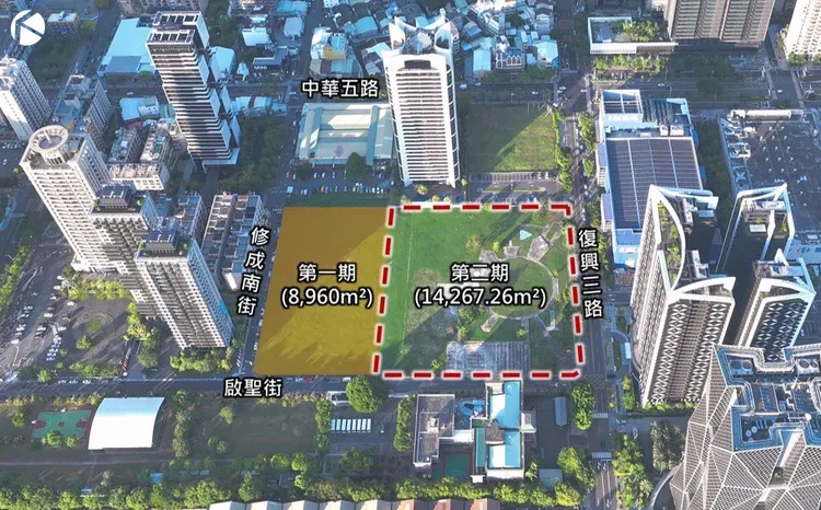 亞灣智慧公宅兩期位置。高市都發局提供