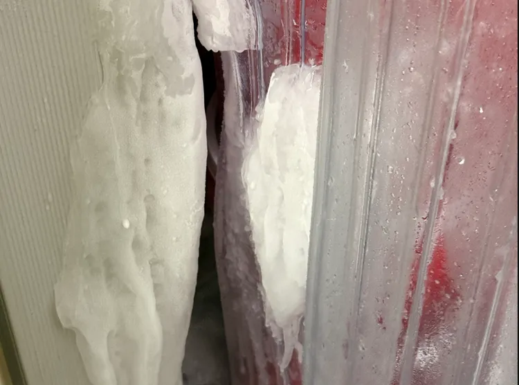 「滋養」2缺失包含冷凍庫未除霜。台北市衛生局提供