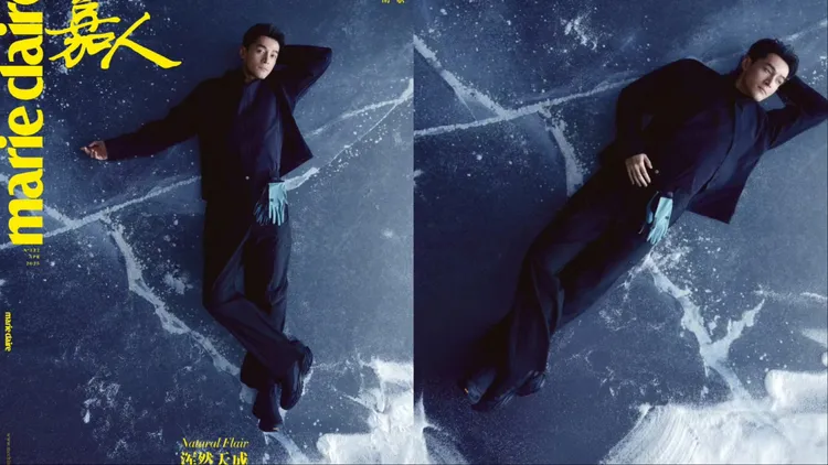胡歌拍攝《Marie Claire嘉人》封面。翻攝《Marie Claire嘉人》微博